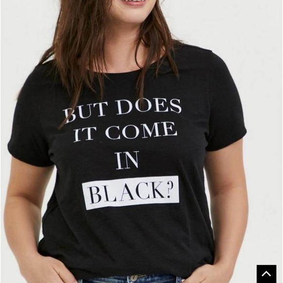 torrid Tops - Torrid Does It Come In Black Black Crew Tee